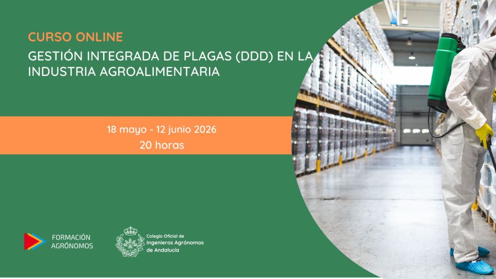 Curso gestión integrada de plagas (DDD) en la industria agroalimentaria (del 18.05.2026 al 12.06.2026)